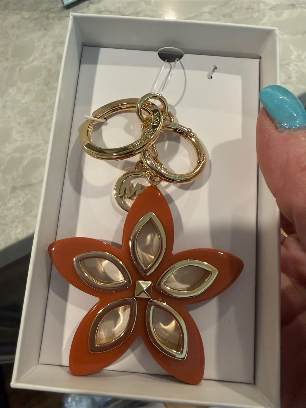 Michael Kors Flora Grommet keychain